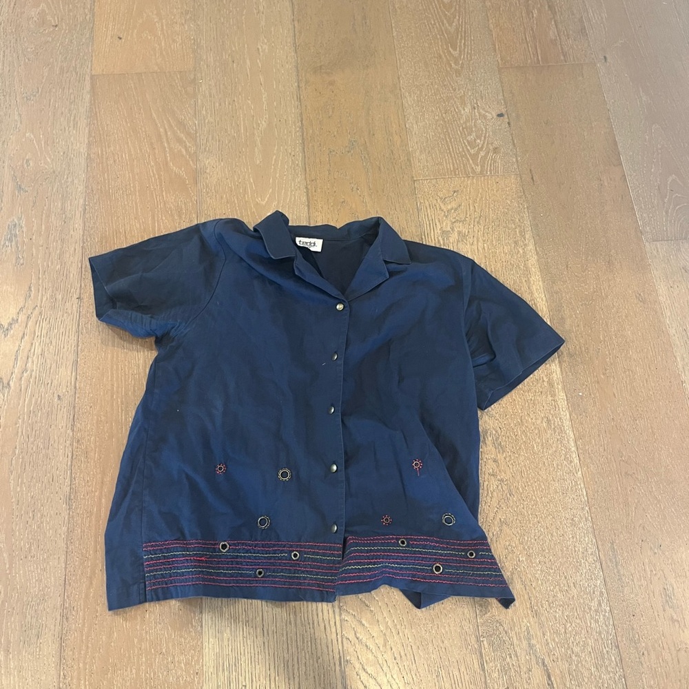 Teddi Blue Button Down Shirt Relaxed Fit